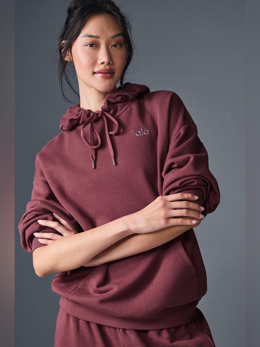 Alo Accolade Hoodie - Burgundy Truffle